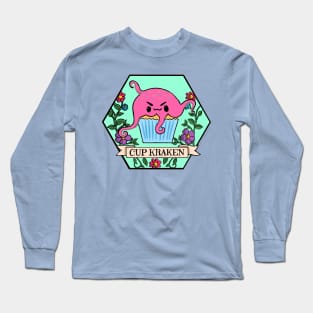 Cup Kraken : Cute Tea Party Kraken Pun Long Sleeve T-Shirt